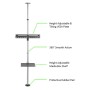 Techly ICA-TR32 Supporto TV a parete 177,8 cm (70") Nero, Grigio (ICA-TR32)