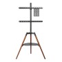 Techly ICA-TR58 Supporto TV a parete 165,1 cm (65") Nero, Legno