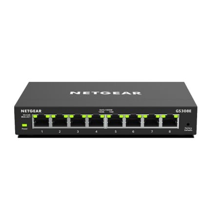 Netgear GS308E Gestito Gigabit Ethernet (10/100/1000) Nero (GS308E-100PES)