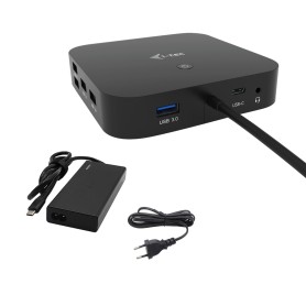 i-tec USB-C HDMI DP Docking Station with Power Delivery 65W + Universal Charger 77 W (C31HDMIDPDOCKPD65)