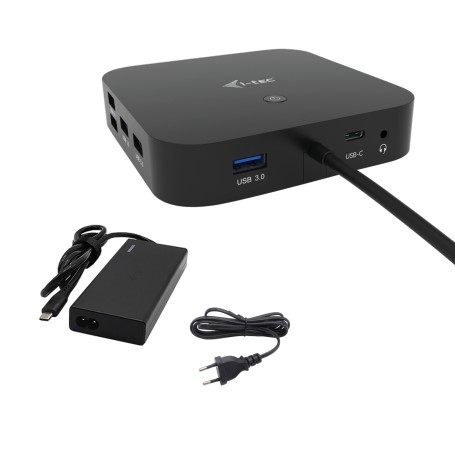 i-tec USB-C HDMI DP Docking Station with Power Delivery 65W + Universal Charger 77 W (C31HDMIDPDOCKPD65)