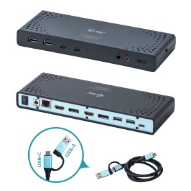 i-tec USB 3.0 / USB-C / Thunderbolt 3 Dual Display Docking Station + Power Delivery 65W (CADUA4KDOCKPDLIT)