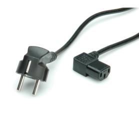 Value Power Cable, Angled IEC Connector Nero 1,8 m Accoppiatore C13 IEC 320 (RO19.99.1118)