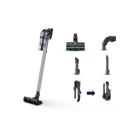 Samsung Jet 75 easy Senza sacchetto 0,8 L 550 W Nero, Cromo, Colore foglia di tè, Viola (VS20T7533T4)