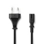 Nedis CEGT11040BK20 cavo di alimentazione Nero 2 m IEC 320 Accoppiatore C7 (NECEGT11040BK20)