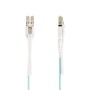 StarTech.com Cavo in fibra ottica multimodale OM4 LC a LC (UPC) con linguette push-pull, 10m, 50/125µm, Reti 100G, Insensibile  (450FBLCLC10PP)