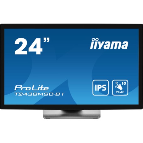 iiyama ProLite T2438MSC-B1 Monitor PC 60,5 cm (23.8") 1920 x 1080 Pixel Full HD LED Touch screen Nero