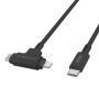 HYPER HyperJuice cavo USB USB 2.0 1,5 m USB C USB C/Lightning Nero (HJ4010BKGL)