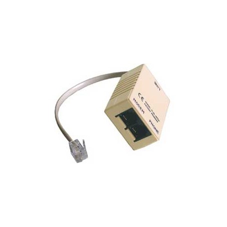 Digicom 8E4141 adattatore per inversione del genere dei cavi RJ-11 M 2 x RJ11 FM Beige, Grigio (8E4141)