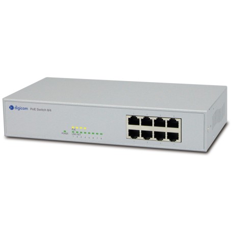 Digicom 8E4463 switch di rete Fast Ethernet (10/100) Supporto Power over Ethernet (PoE) Grigio (8E4463)