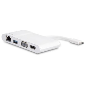 StarTech.com Adattatore multiporta USB-C - Dock da viaggio USB-C a HDMI 4K o VGA 1080p - Gigabit Ethernet, 5 Gbps USB-A 3.0 - Ad (DKT30CHVW)