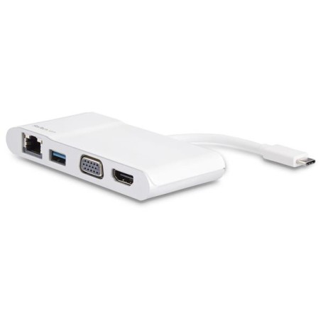 StarTech.com Adattatore multiporta USB-C - Dock da viaggio USB-C a HDMI 4K o VGA 1080p - Gigabit Ethernet, 5 Gbps USB-A 3.0 - Ad (DKT30CHVW)