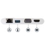 StarTech.com Adattatore multiporta USB-C - Dock da viaggio USB-C a HDMI 4K o VGA 1080p - Gigabit Ethernet, 5 Gbps USB-A 3.0 - Ad (DKT30CHVW)