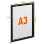 CORNICE SCATTO ALLUMINIO A3 NERO (4797-01)