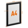 CORNICE SCATTO ALLUMINIO A4 NERO (4796-01)