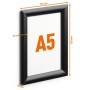 CORNICE SCATTO ALLUMINIO A5 NERO (4795-01)