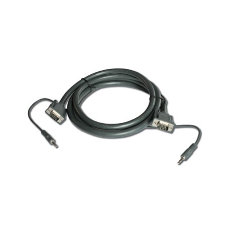 Kramer Electronics 15-pin HD + 3.5mm Audio Cable 3 m VGA (D-Sub) + 3.5mm Nero (C-GMA/GMA-10)