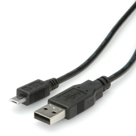 ROLINE 11.02.8754 cavo USB 0,8 m USB 2.0 USB A Micro-USB B Nero (RO11.02.8754)