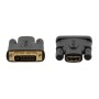 Kramer Electronics 99-9497001 adattatore per inversione del genere dei cavi DVI–D HDMI Nero, Oro (AD-DM/HF)