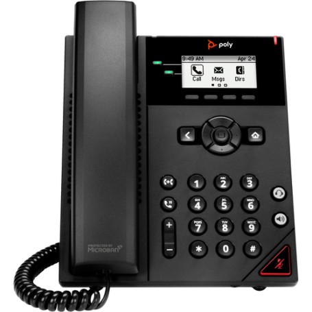 POLY Telefono IP VVX 150 a 2 linee abilitato per PoE (911N0AA#AC3)