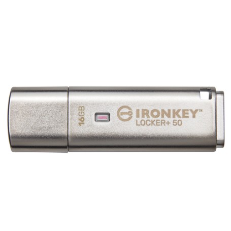 Kingston Technology IronKey Locker+ 50 unità flash USB 16 GB USB tipo A 3.2 Gen 1 (3.1 Gen 1) Argento (IKLP50/16GB)