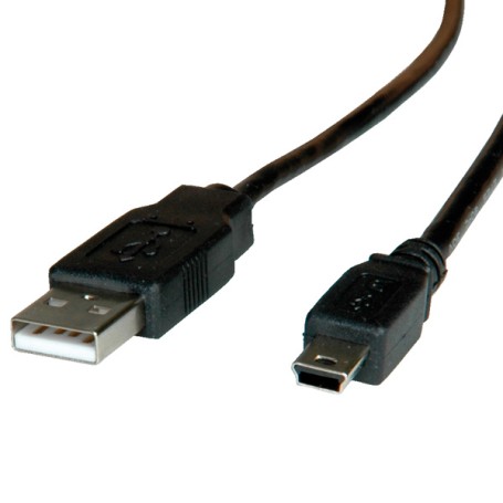 ROLINE 11.02.8708 cavo USB 0,8 m USB 2.0 Mini-USB B USB A Nero (RO11.02.8708)