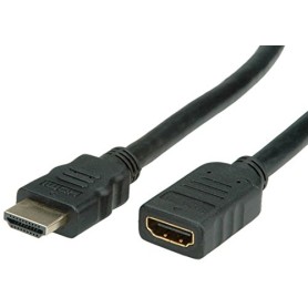 Value HDMI + Ethernet M/F 3 m cavo HDMI HDMI tipo A (Standard) Nero (RO11.99.5576)