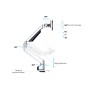 Multibrackets 7167 supporto da tavolo per Tv a schermo piatto 81,3 cm (32") Morsa Argento (MB7167)