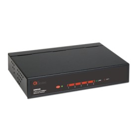 Hamlet Switch di rete a 5 porte sistema automatico per riconoscimento velocità 10/100 Mbps in metallo (HN05S)