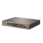 Tenda TEF1126P-24-250W switch di rete Non gestito Fast Ethernet (10/100) Supporto Power over Ethernet (PoE) Grigio