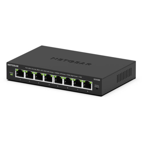 NETGEAR GS308E Gestito L2/L3 Gigabit Ethernet (10/100/1000) Nero (GS308E-400EUS)