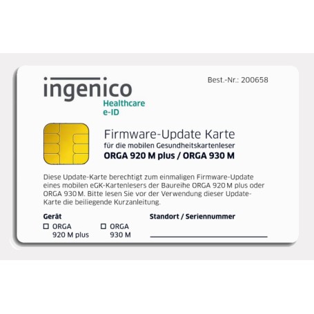 Ingenico FIRMWARE-UPDATE CARD Bianco (200658)