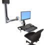 Ergotron StyleView Sit-Stand Combo System with Worksurface 61 cm (24") Alluminio (45-272-026)