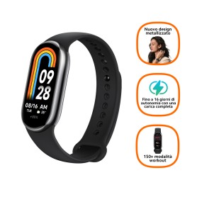 Xiaomi Smart Band 8 AMOLED Tracciatore di attività a clip/da polso 4,11 cm (1.62") Nero, Grafite (BHR7165GL)