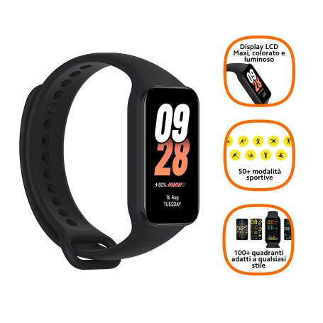 Xiaomi Smart Band 8 Active TFT Tracciatore di attività a clip/da polso 3,73 cm (1.47") Nero (BHR7422GL)