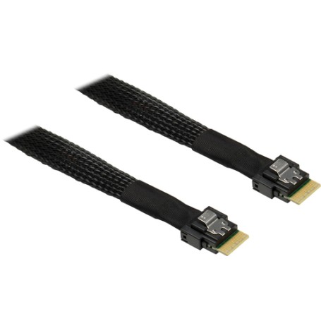 Inter-Tech SFF-8654 4i 0,7 m 24 Gbit/s Nero (88885671)