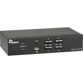 Inter-Tech AS-41HUS switch per keyboard-video-mouse (kvm) Nero (88887411)