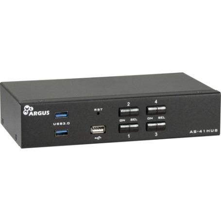 Inter-Tech AS-41HUS switch per keyboard-video-mouse (kvm) Nero (88887411)