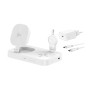 4smarts 541368 Caricabatterie per dispositivi mobili Cuffie, Smartphone, Orologio intelligente Bianco AC Carica wireless Ricaric
