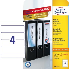 Avery L4761-25 etichetta autoadesiva Rettangolo con angoli arrotondati Permanente Bianco 120 pz (L4761-25)