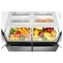 Midea MDRF632FIE46 frigorifero side-by-side Libera installazione 474 L E Grigio, Acciaio inox, Bianco