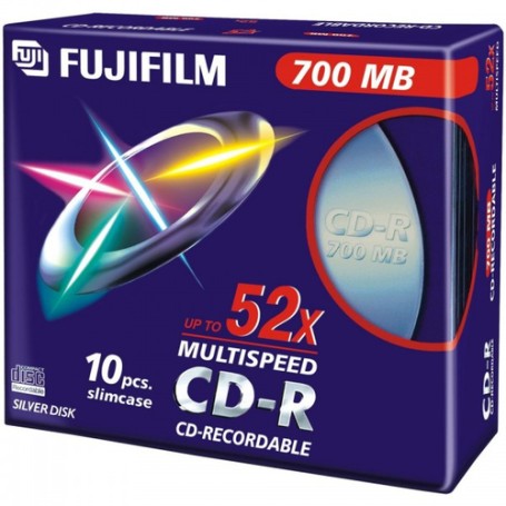 Fujifilm CD-R 700MB 52X slimcase 10-pack 10 pz (47444)