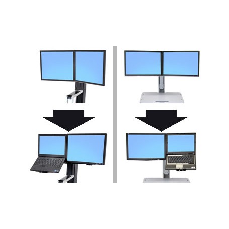 Ergotron WorkFit Convert-to-LCD & Laptop Kit from Dual Displays 50,8 cm (20") (97-617)