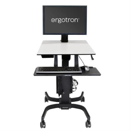 Ergotron WorkFit-C, Single HD Sit-Stand Workstation Nero, Grigio Carrello multimediale (24-216-085)