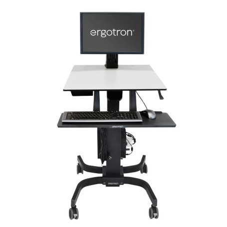 Ergotron WorkFit-C, Single LD Sit-Stand Workstation Nero, Grigio Carrello multimediale (24-215-085)