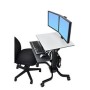 Ergotron WorkFit-C, Dual Sit-Stand Nero, Grigio Pannello piatto Carrello multimediale (24-214-085)