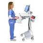 Ergotron StyleView EMR Cart with LCD Pivot, SLA Powered Alluminio, Grigio, Bianco Pannello piatto Carrello multime (SV42-6301-2)