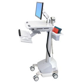 Ergotron StyleView EMR with LCD Arm, SLA Powered, EU Alluminio, Grigio, Bianco Carrello multimediale (SV42-6201-2)