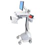 Ergotron StyleView EMR with LCD Arm, SLA Powered, EU Alluminio, Grigio, Bianco Carrello multimediale (SV42-6201-2)