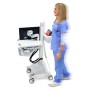 Ergotron StyleView Alluminio, Grigio, Bianco Pannello piatto Carrello multimediale (SV42-6202-2)